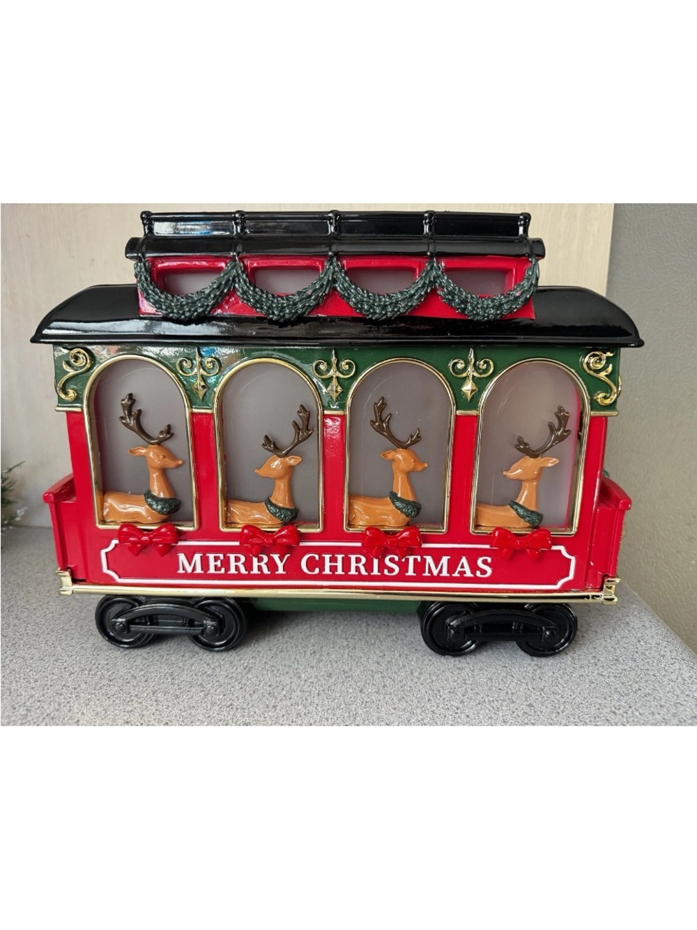 New Bath Body Works 2025 Merry Christmas Trolley Light Up Candle Holder 11x5x8